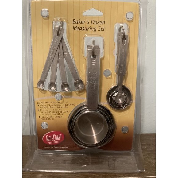 TableCraft Baker's Dozen Measuring Set Stainless steel New in Box - Picture 1 of 8